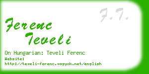 ferenc teveli business card